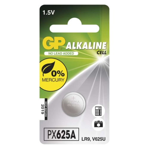 GP baterie alkalicka-knoflík. LR9 1.5V/190mAh GP PX625A