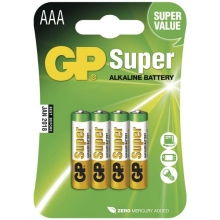 GP baterie alkalická SUPER AAA/LR03/24A ;BL4