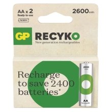 GP baterie nabíjecí RECYKO.NEW 2600mAh AA/HR6/ ; 2-pack