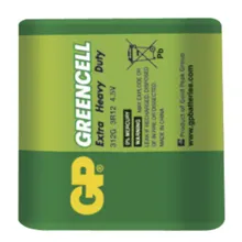 GP baterie zinko-chlorid. GREENCELL 4,5V/3R12/312G ;1-shrink