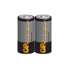 GP baterie zinko-uhlik. SUPERCELL C/R14/14S ;2-shrink