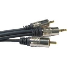 HADEX 2x Cinch kabel-Jack 3,5mm stereo, kabel 2x3,5mm, 1,5m