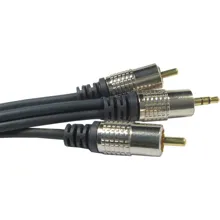 HADEX 2x Cinch kabel-Jack 3,5mm stereo, kabel 2x3,5mm, 1,5m