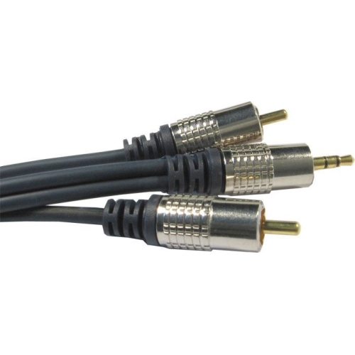 HADEX 2x Cinch kabel-Jack 3,5mm stereo, kabel 2x3,5mm, 1,5m
