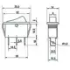 HADEX kolébkový přepínač RS-123-11C, (ON)-OFF-(ON)1pol.250V/10A