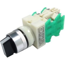 HADEX otočný přepínač LAY7 (Y090-40XB/31), ON-OFF-ON 2.p