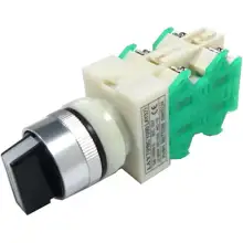 HADEX otočný přepínač LAY7 (Y090-40XB/31), ON-OFF-ON 2.p