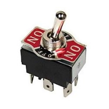 HADEX páčkový přepínač KN3(C)-203AP, ON-OFF-ON 2pol.250V/10A