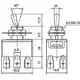 HADEX páčkový přepínač KN3(C)-203AP, ON-OFF-ON 2pol.250V/10A