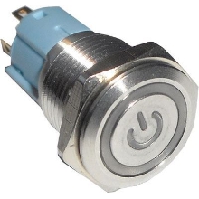 HADEX polohový spínač OFF-ON 16mm, 250V/3A, zelené pros