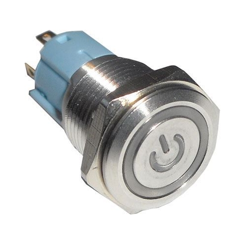 HADEX polohový spínač OFF-ON 16mm, 250V/3A, zelené pros