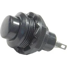 HADEX polohový spínač OFF-(ON) R13-502 230V/1A do otvoru 12mm černé