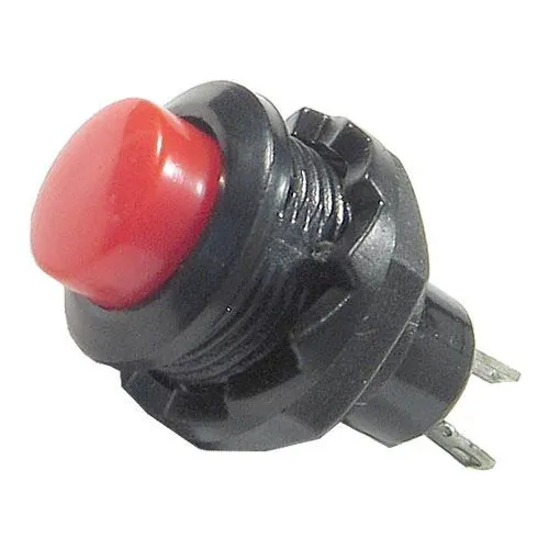 HADEX polohový spínač OFF-(ON) R13-502 230V/1A do otvoru 12mm červené