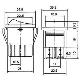HADEX spínač.vestav. RS-211-2C, OFF-(ON) 2pol.250V/15A zelené