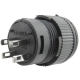 HADEX stiskací tlačítko R16-503BD 1pól. OFF-(ON) 250V/3A žluté prosvětlené