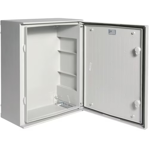 HAGER rozvodnice na omítku FL213B 54mod. IP66 plná dvířka světle šedá