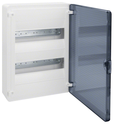 HAGER rozvodnice na omítku VS212TD 24mod. IP40 průhledná dvířka bílá