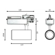 IBL tracklight (lištové svítidlo) RayDesign 1x7W/NIL/830/24° pr.64mm 30Y; černá˙