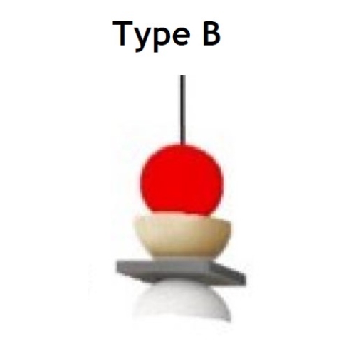 IBL závěsné svítidlo GEOMETRY-B E14; červená˙