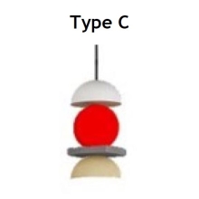 IBL závěsné svítidlo GEOMETRY-C E14; červená˙