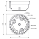 KOPOS krabice do sádrokartonu odbočná KO 97/L pr.103mmx50mm s víčkem