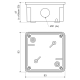 KOPOS krabice na omítku 8101 95x95x50mm IP54 ;šedá