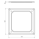 KOPOS krabice pod omítku odbočná KO 100 E 128x128x70mm s víčkem