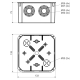 KOPOS krabice pod omítku odbočná KO 125 134x134x72.5mm s víčkem
