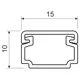 KOPOS lišta hranatá LH 15x10HD 15x10mm 2m/128m