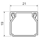 KOPOS lišta hranatá LHD 20x20HD 20x20mm 2m/48m