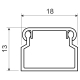 KOPOS lišta.vkládací LV 18x13HD 18x13mm 2m/70m