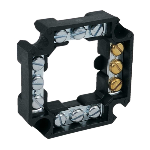 KOPOS vícepólová svorkovnice věneček 4-pólová do KU68 S-66 58x58x19mm ; černá