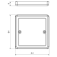 KOPOS víčko.ke.krab. 1-nás VLK 80/R 80x80x9mm oble rohy