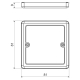 KOPOS víčko ke krab  1-nás VLK 80/R 80x80x9mm oble rohy