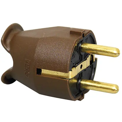KOPP vidlice přímá hnědá 230V/16A 1757.0600.4