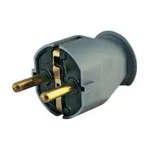 KOPP vidlice přímá stříbrná 230V/16A 1757.2000.2