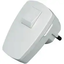 KOPP vidlice úhlová s vypínačem vypínačem bílá IP20 16A/250V