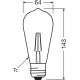 LEDVANCE bulb 1906 ST64 2.5W/22W E27 2400K 220lm NonDim 15Y zlatá