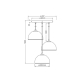 LEDVANCE DECOR CAMEL BELL PENDANT 3XE14 WT  LEDV