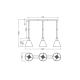 LEDVANCE DECOR RAFFIA PENDANT LINEAR 3XE27GNLEDV