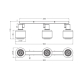 LEDVANCE DECOR SPOT FIREFLY 3X2.8W 827 E14BKLEDV