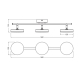 LEDVANCE DECOR SPOT MOON 3SPOT 16W 830 BK   LEDV