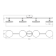LEDVANCE DECOR SPOT MOON 4SPOT 21W 830 BK   LEDV