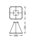 LEDVANCE DECOR TETRAGON PEND 18W830 CLICKD  LEDV