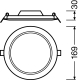 LEDVANCE downlight SLIM 12W 1020lm/830 IP20 30Y ;prům.169mm bílá˙