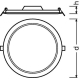 LEDVANCE downlight SLIM 18W 1530lm/830 IP20 30Y ;prům.225mm bílá˙