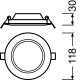 LEDVANCE downlight SLIM 6W 430lm/840 IP20 30Y ;prům.118mm bílá˙