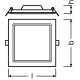 LEDVANCE downlight SLIM.SQ 12W 1020lm/840 IP20 30Y ;pr.169x169mm bílá˙