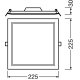 LEDVANCE downlight SLIM.SQ 18W 1530lm/830 IP20 30Y ;pr.225x225mm bílá˙