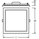 LEDVANCE downlight SLIM.SQ 18W 1530lm/830 IP20 30Y ;pr.225x225mm bílá˙